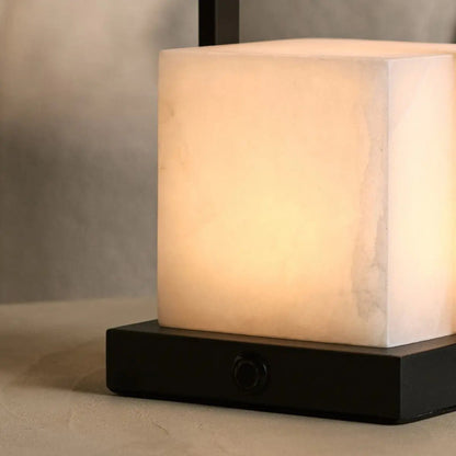 Nola Rechargeable Table Lamp Made of Alabaster l Three Light Modes & Rechargeable