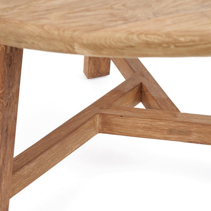 Rustic Teak Wood Dining Table – Upcycled Reclaimed Timber, 120cm