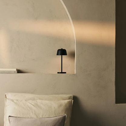 Rechargeable Table Lamp - Black Cordless Lamp with Dimmer