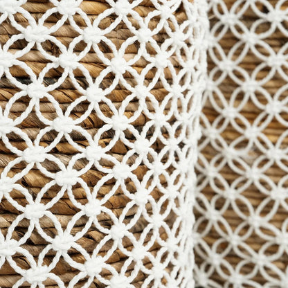 La Cesta de Macramé con Costura Cruzada - S