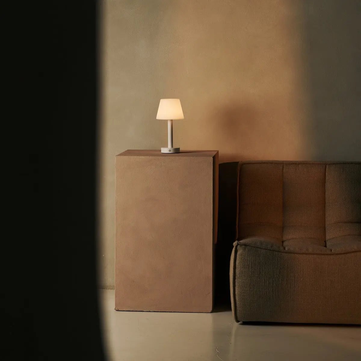 Zoë White Wooden Rechargeable Table Lamp | Dimmable, USB-C & Up to 80 Hours of Battery Life
