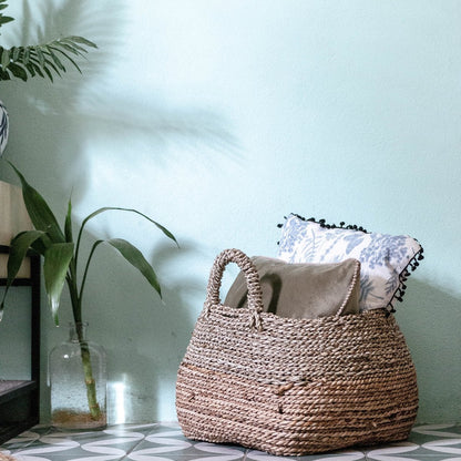 Banana Fiber Storage Basket - Seagrass Laundry & Plant Basket, 3 Sizes