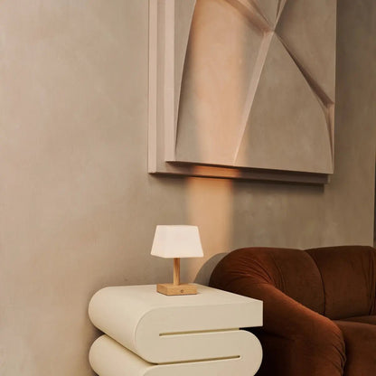Tommy Light Brown Wooden Table Lamp | 3 Light Modes, Elegant & Sustainable