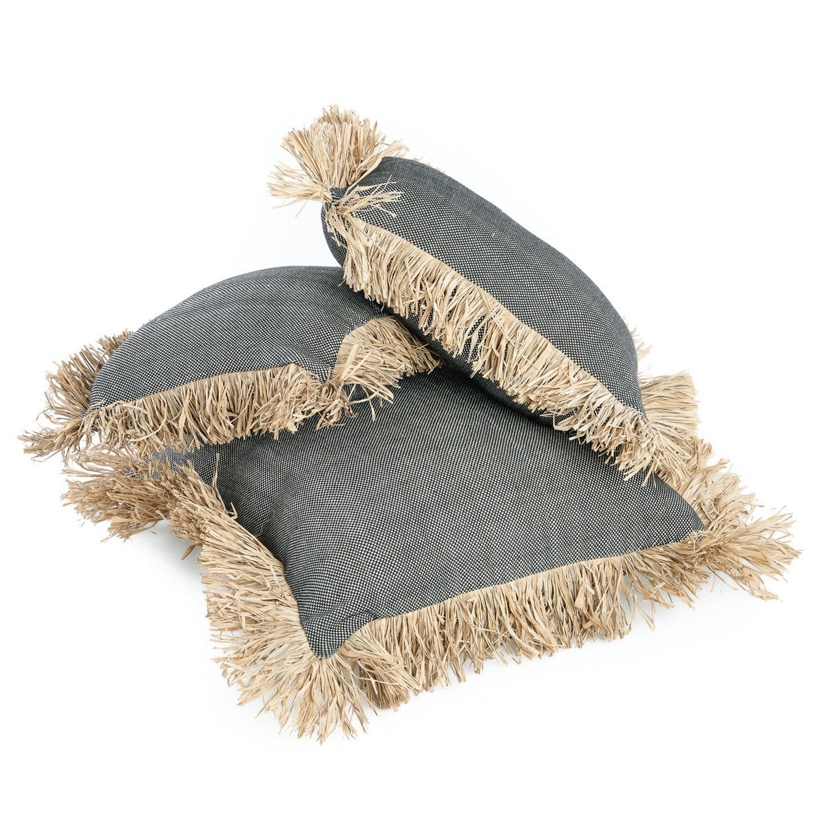 La Funda De Cojín Cotton Bonita - Negro Natural - 60x60