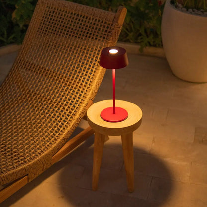 Hugo Berry Red Rechargeable Table Lamp | Dimmable, Stylish & Cordless