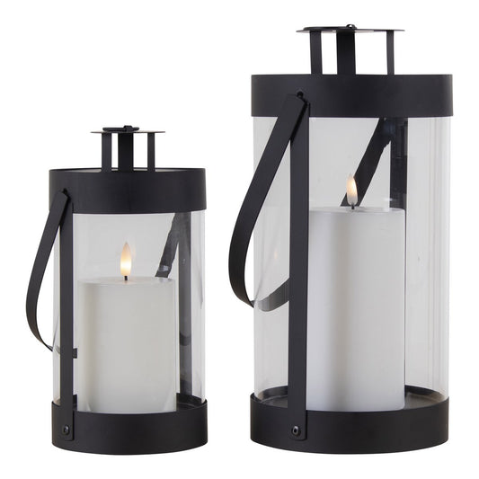 Bondi Lanterns - Black, Steel/Glass - Set of 2