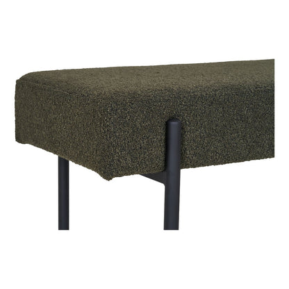 Swindon Bench - Dark Green, Steel, Fabric, Plywood, 100x36x42.5cm