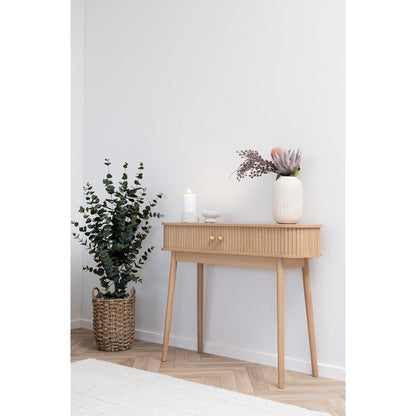Nikko Console Table - Natural, MDF/Pine, 100x30x80.5 cm