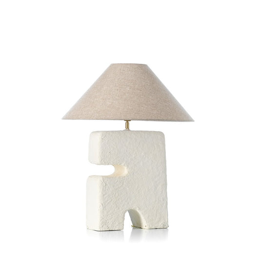 Papier-Mâché Table Lamp - White L’Objet Designer Lamp, Large