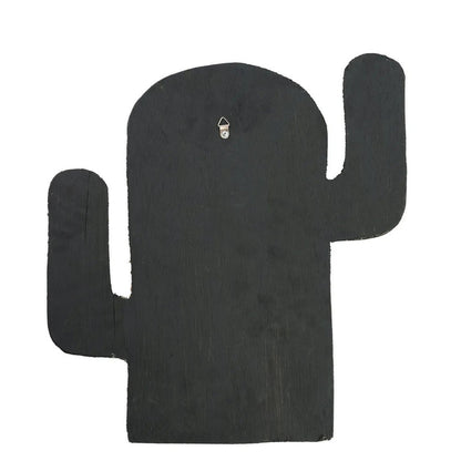 Cowrie Shell Wall Mirror – Cactus Shape, White Accent Decor