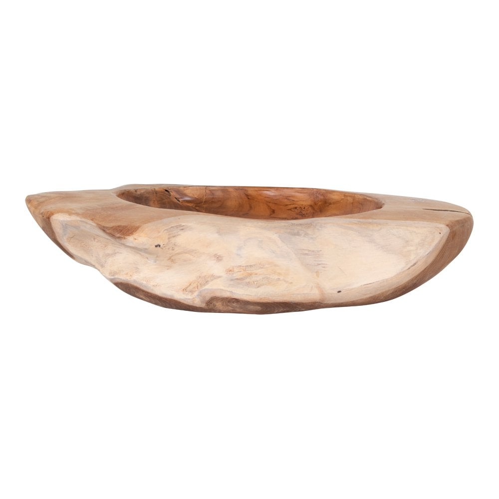 Teak Bowl - Natural Wood Centerpiece | House Nordic
