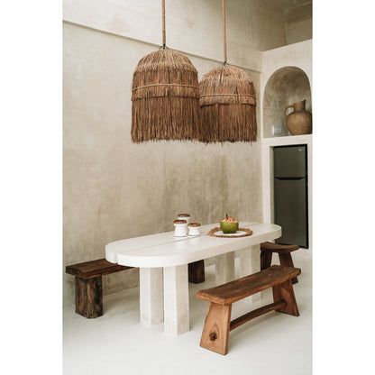 Suar Wood Bench - Natural Sustainable Bench - 120cm