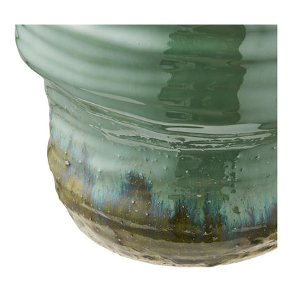 Green Ceramic Vase - Modern Home Decor Accent - 22x34.5 cm