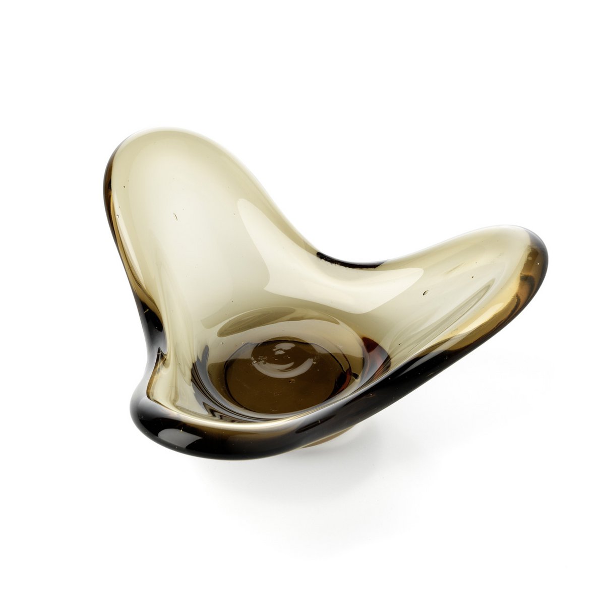 Glass Tea Light Holder - Liquid Form Smoke Candle Holder