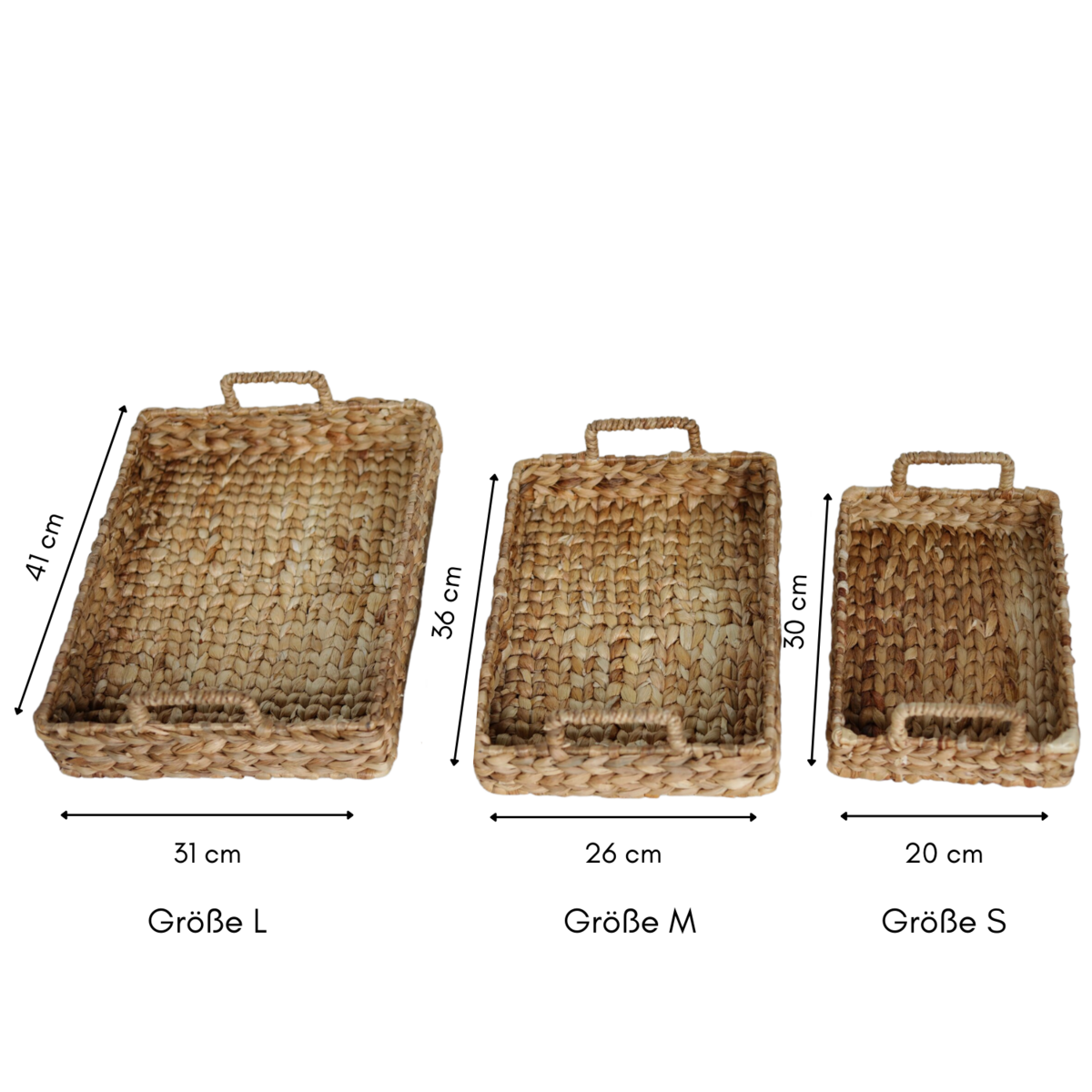 Water Hyacinth Tray BESAKIH – Handwoven Serving Tray, 3 Sizes