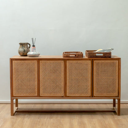 Rattan Serving Tray - Large Decorative Tray - Amahai Brown