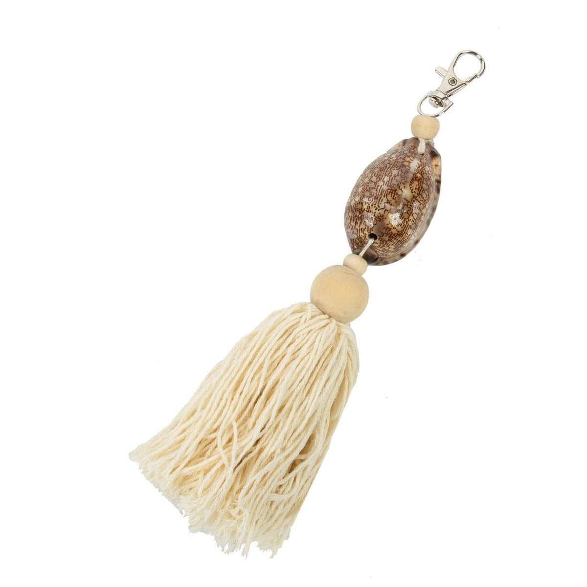 Wood Cotton Keychain - Natural Brown Sumbawa Style