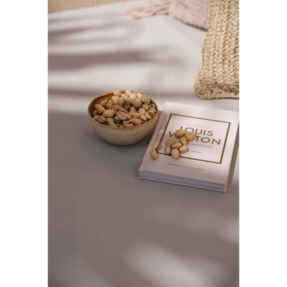 Ceramic Bowl - Small White Bowl with Gold Accent