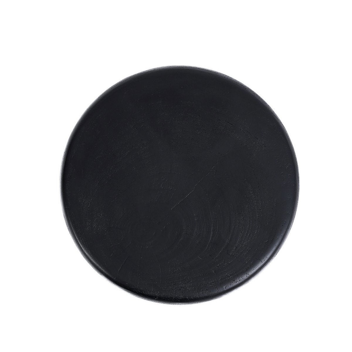 Suar Wood Stool - Black Minimalist Accent Stool
