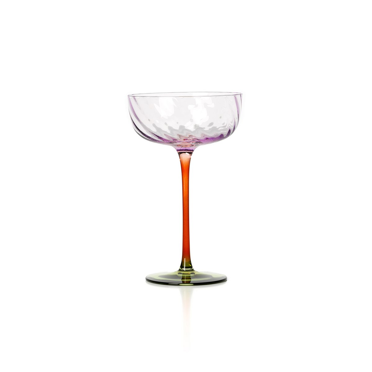 Recycled Glass Coupe Glass - Trio-Tone Champagne & Cocktail