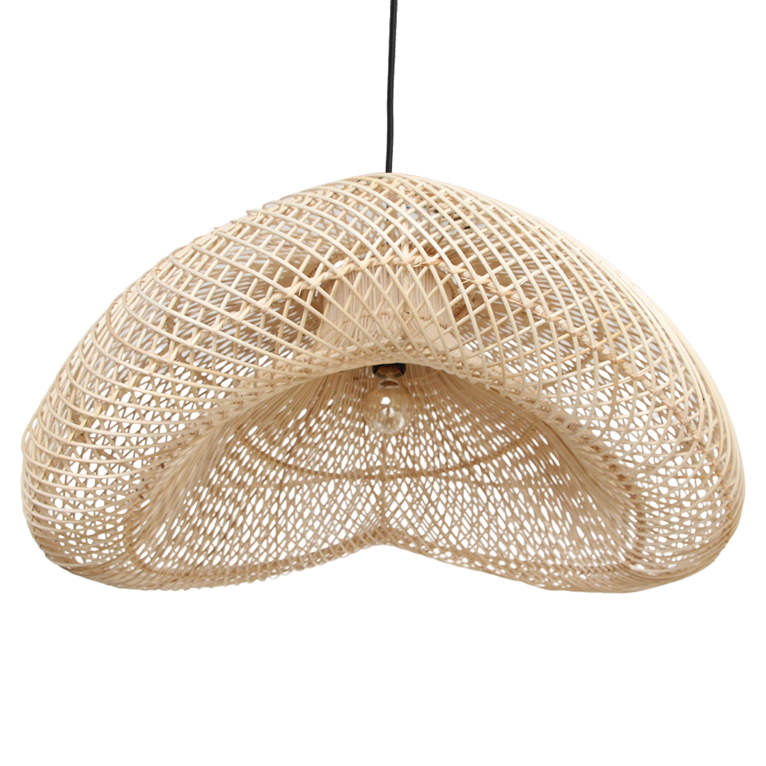 Rattan Pendant Light Organic XL – Handwoven Shade, Natural Style