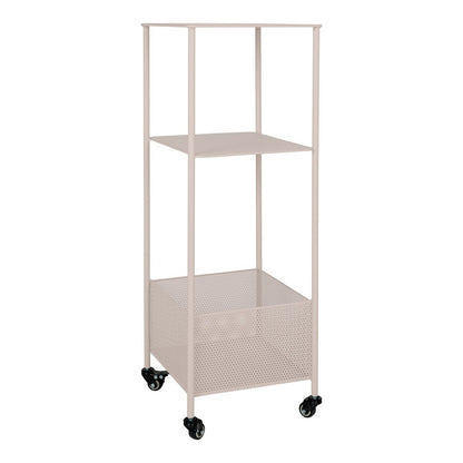 Torres Metal Cart - Steel, Grey, 3 shelves, 35x35x100 cm