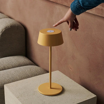 Amber Yellow Table Lamp – Cordless Dimmable LED Light