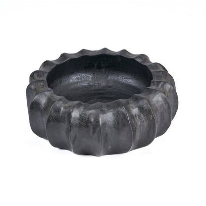Mango Wood Decorative Bowl - Black Kuro Kabocha