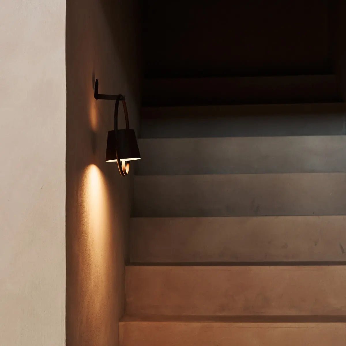 Metal Wall Lamp – Dark Brown Rechargeable Cordless Dimmable