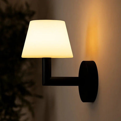 Black Wooden Wall Lamp – Cordless Rechargeable Dimmable Lighting