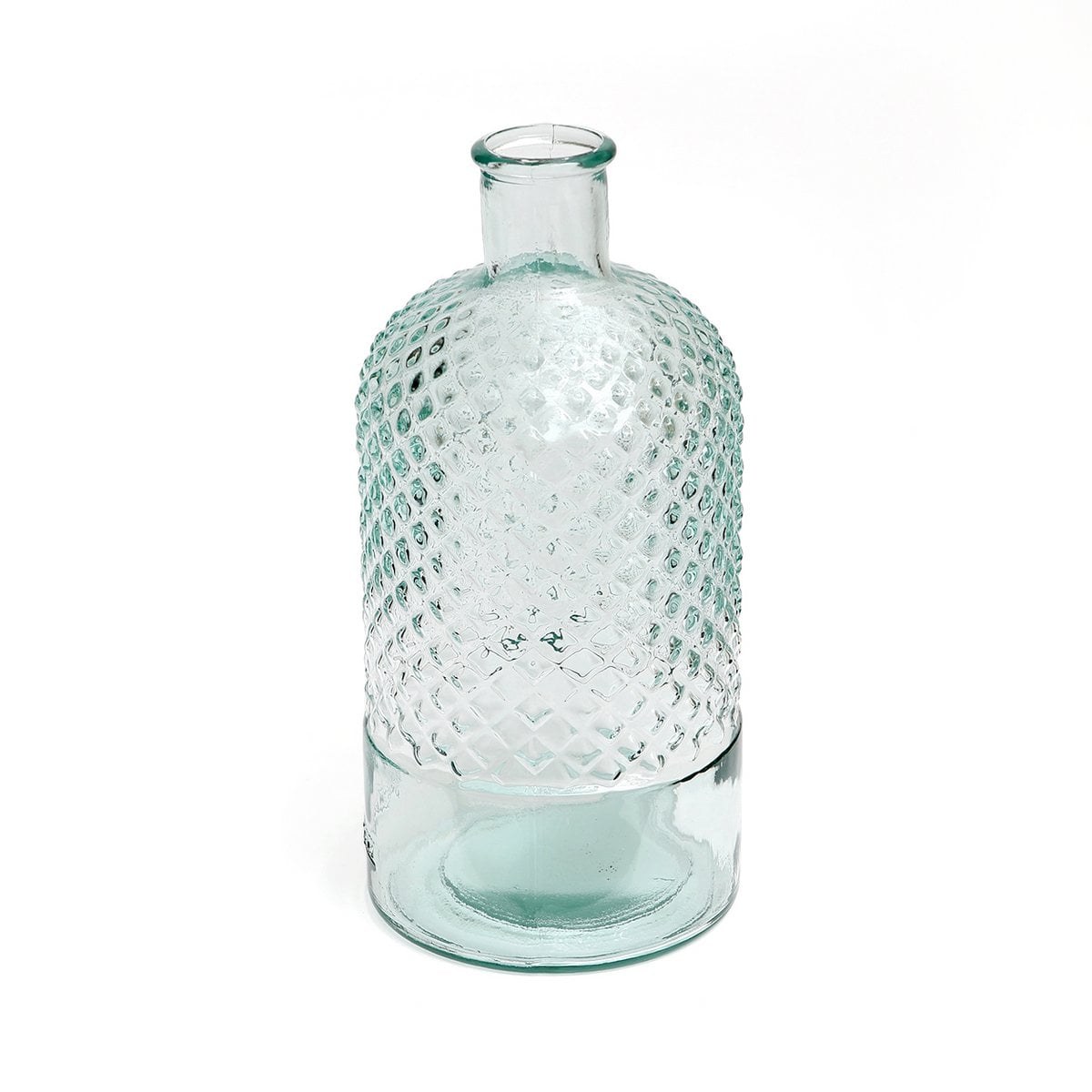 Blue Glass Water Bottle - Zuanshí Design - Medium