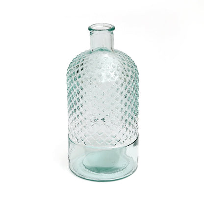 Blue Glass Water Bottle - Zuanshí Design - Medium