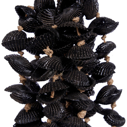 Shell Tassel Wall Hanging - Black Shells Coastal Decor