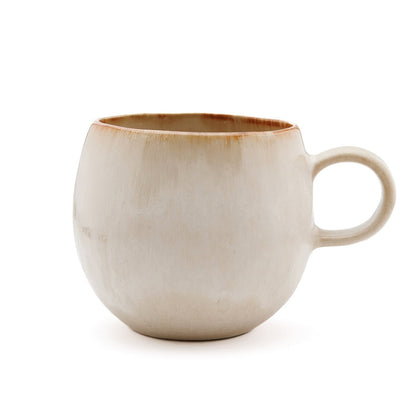 Large Ceramic Coffee Mug - Cascais Artisan Mug with Unique Glaze