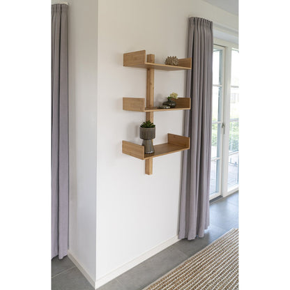 Bamboo Wall Shelf – Natural Wood Floating Shelf 50x102 cm