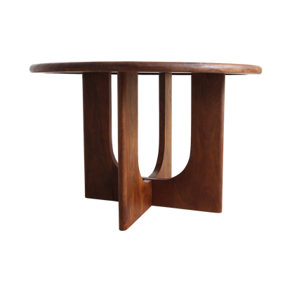 Mango Wood Dining Table - Round Bullnose Coliseo, 120 cm