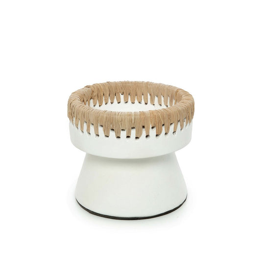 Natural Tea Light Candle Holder – White, Small Pretty Candle Holder