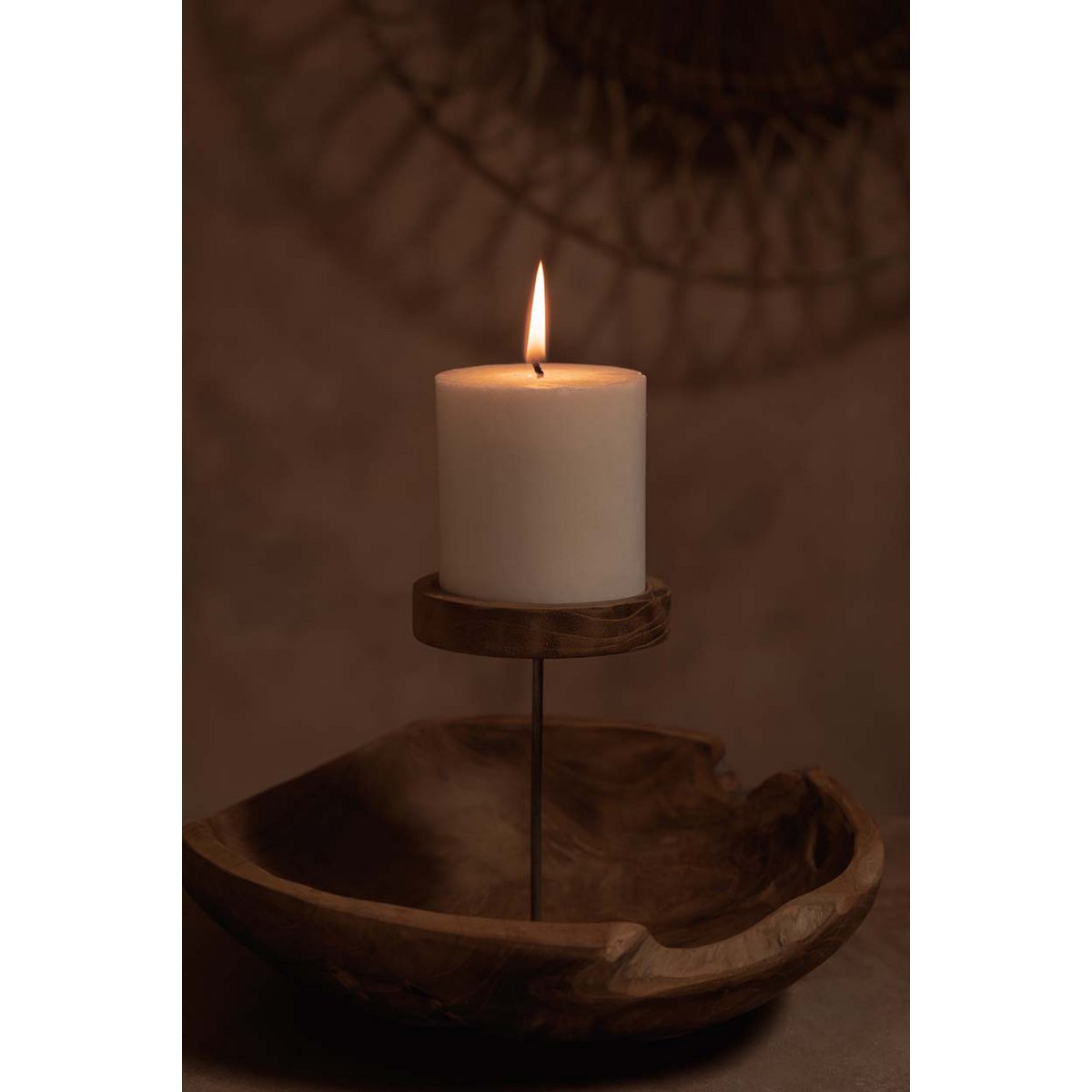 Minimalist Candle Holder - Natural Finish