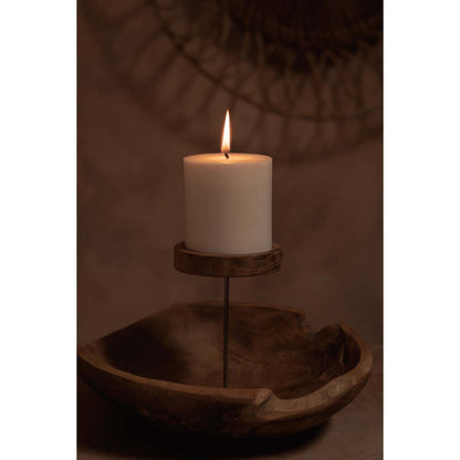 Minimalist Candle Holder - Natural Finish