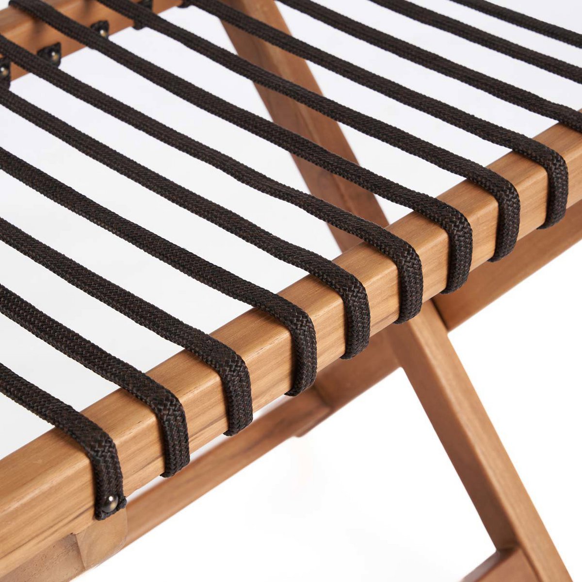 Natural Wood Luggage Rack - Foldable Guest Room Rack - Medium