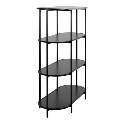 Black Steel Wall Shelf – Modern Display Shelf, 85x36x111 cm