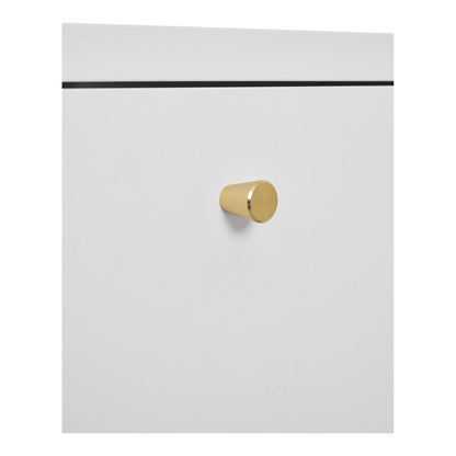 Steel Bedside Table - White 2-Drawer Chest for Bedroom Storage