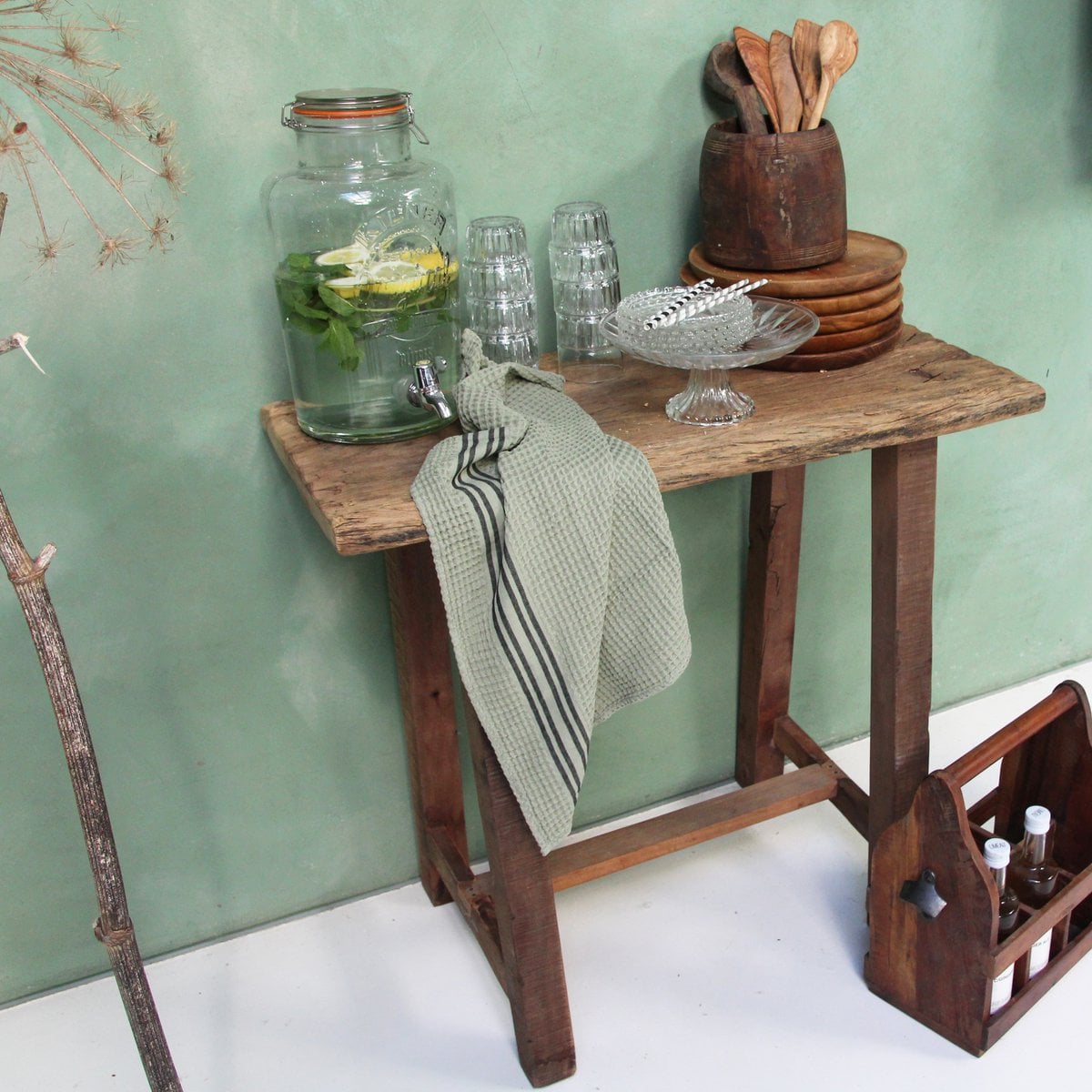 Reclaimed Wood Console Table – Rustic Farmwood Style