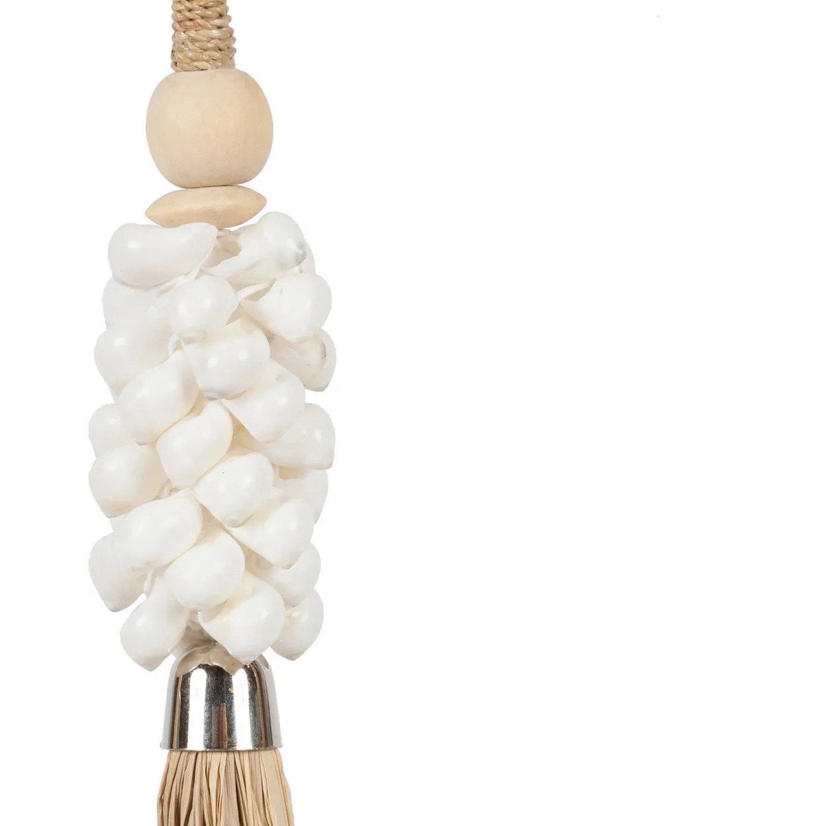 The Cowrie and Raffia Tassel - Natural
