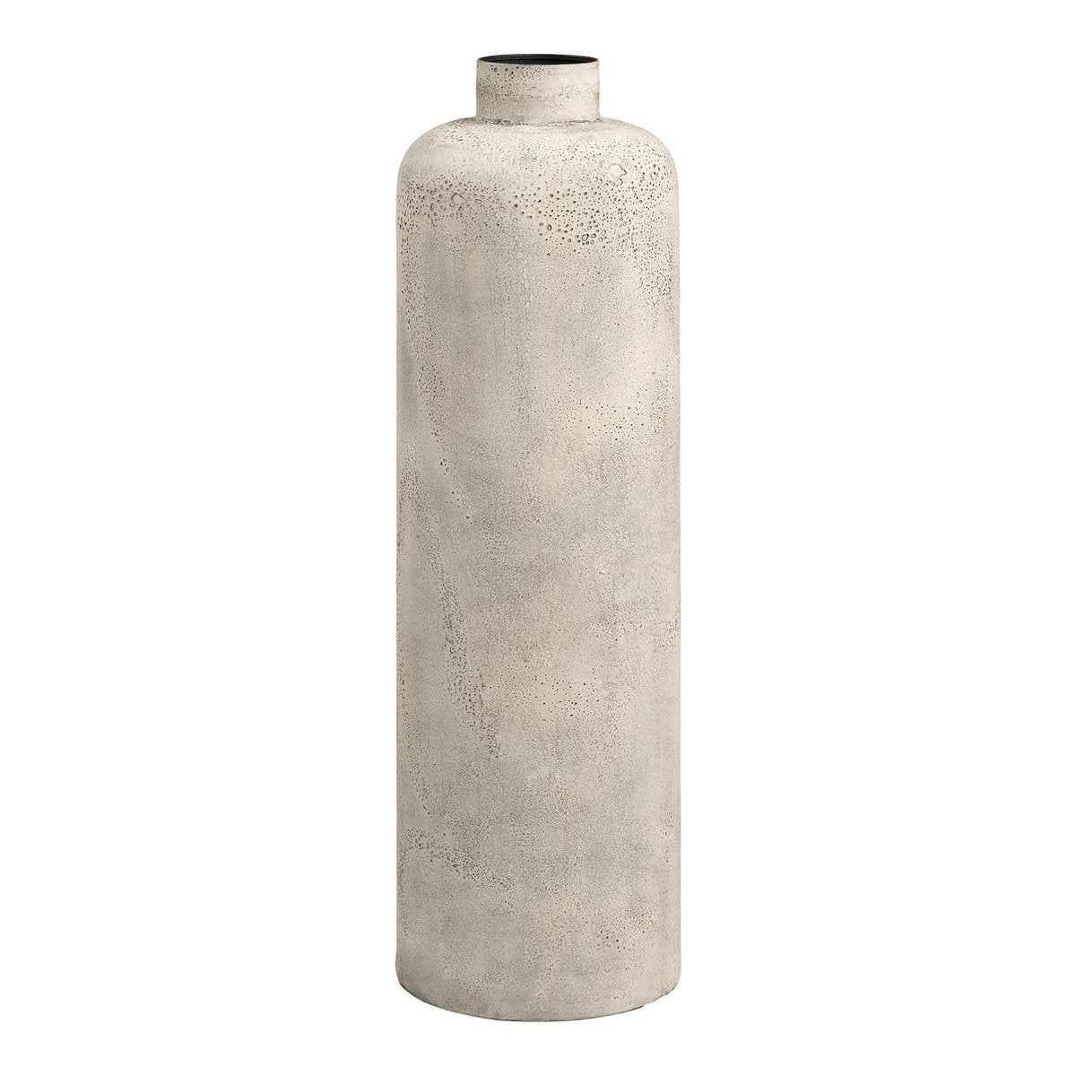 Metal Decorative Plant Pot - Antique Beige, Tall Garden Planter, 78cm
