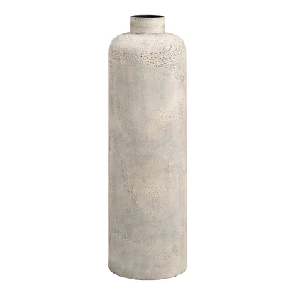 Metal Decorative Plant Pot - Antique Beige, Tall Garden Planter, 78cm
