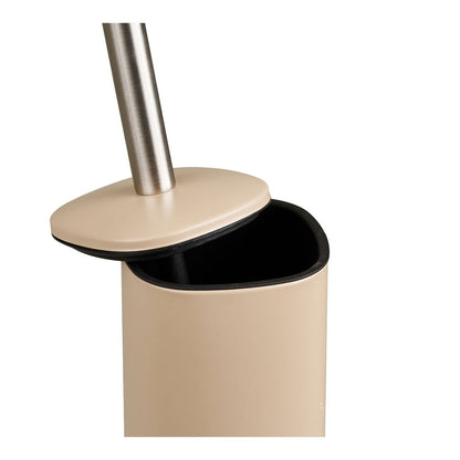 Beige Toilet Brush - Discreet, Durable Bathroom Cleaning