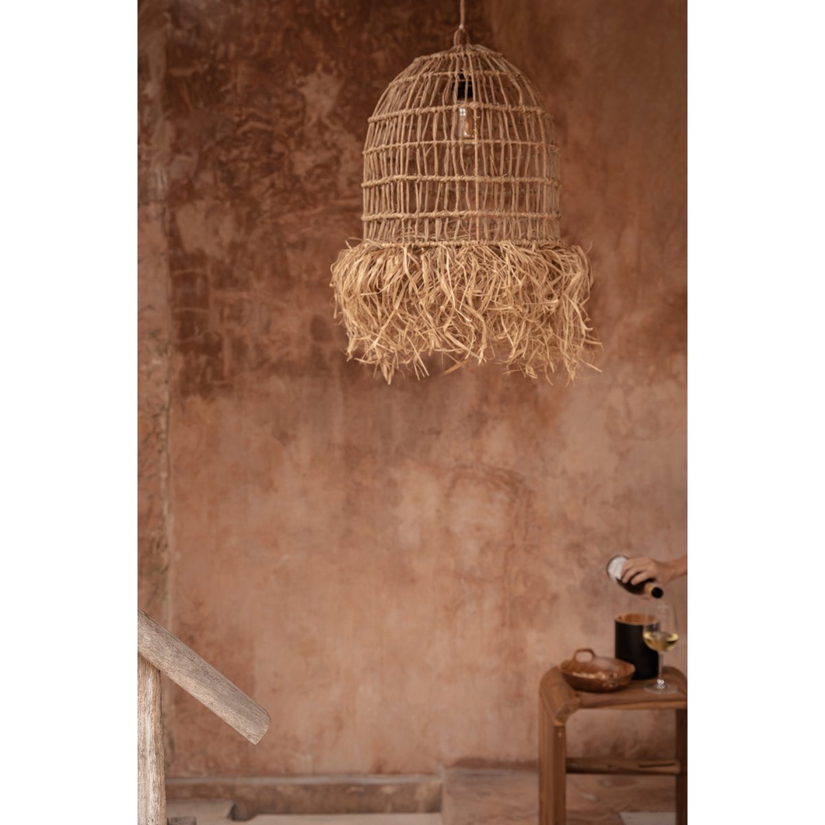 Rattan Pendant Lamp - Natural Woven Casita Design - Large