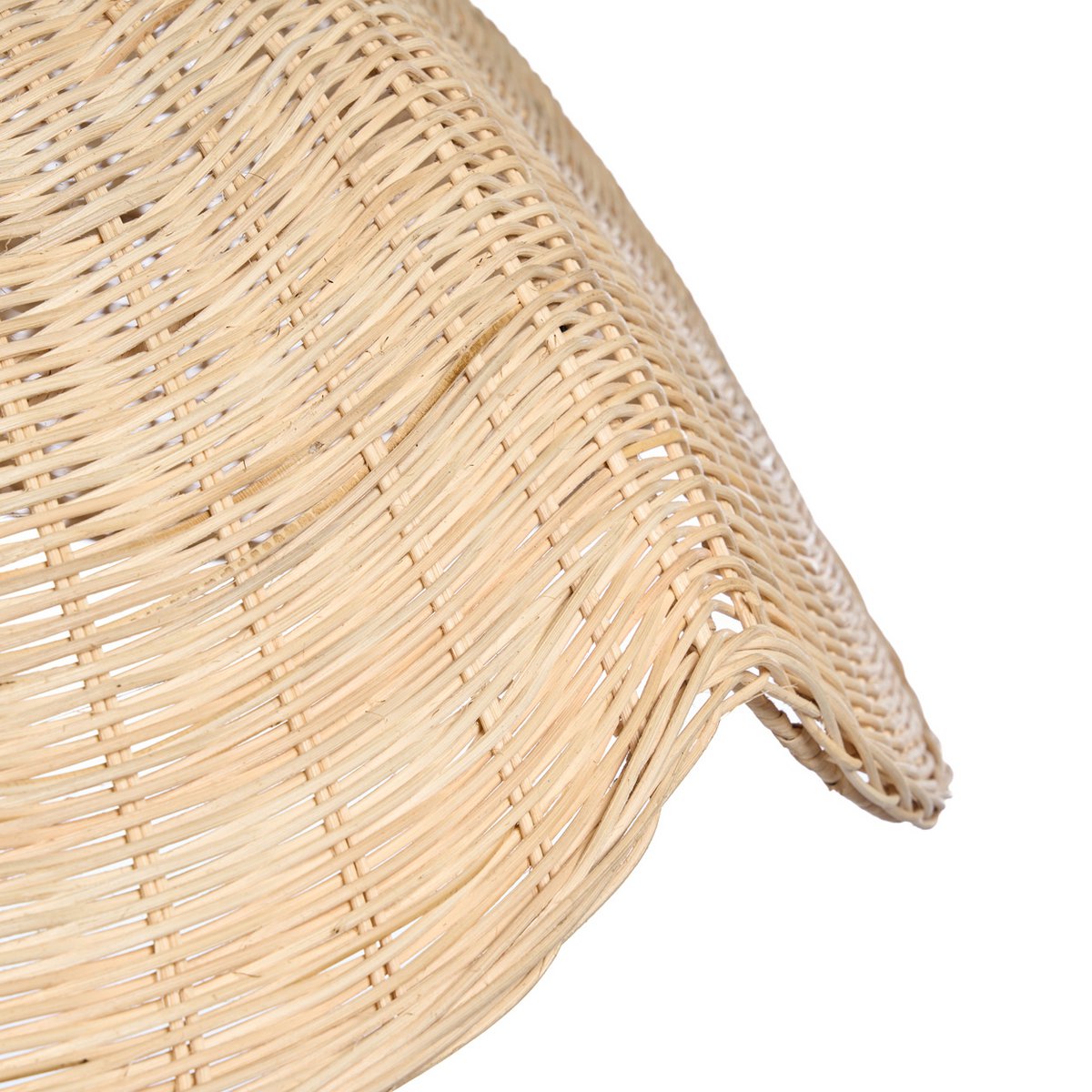 Rattan Pendant Light - XL Natural Wave Design