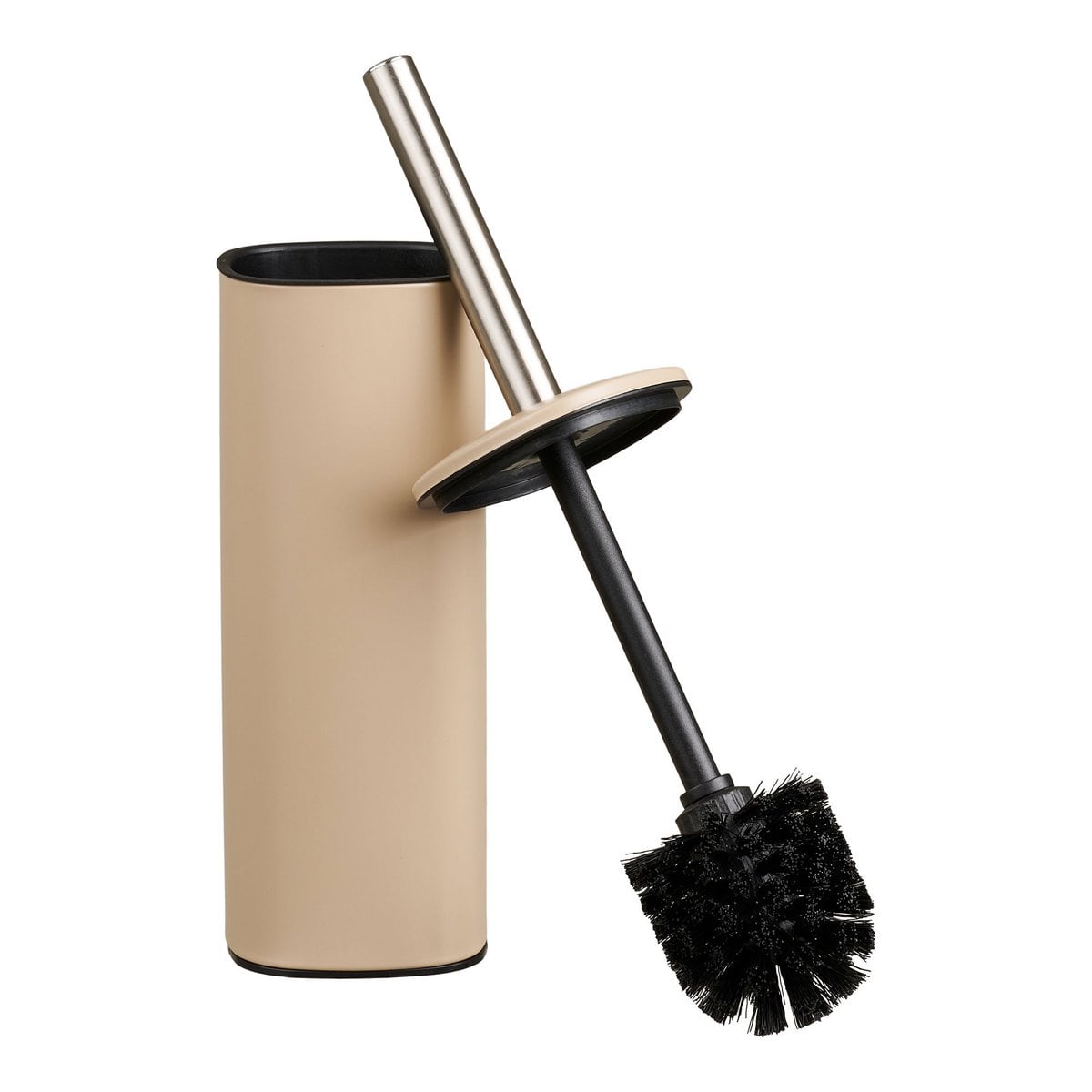 Beige Toilet Brush - Discreet, Durable Bathroom Cleaning